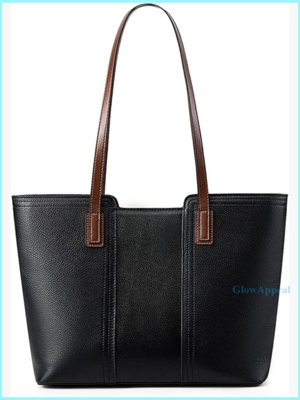Large Genuine Leather Tote Bag for Women Work Travel Shopping Purse